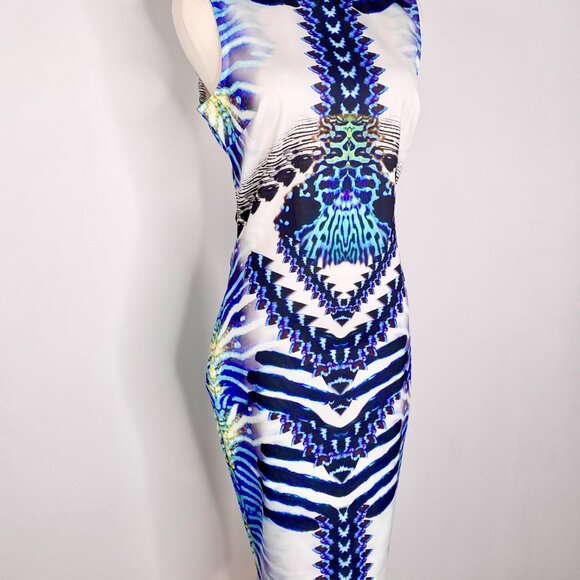 Asos Petite - Bold Abstract Stripe Bodycon Dress - Picture 5 of 9